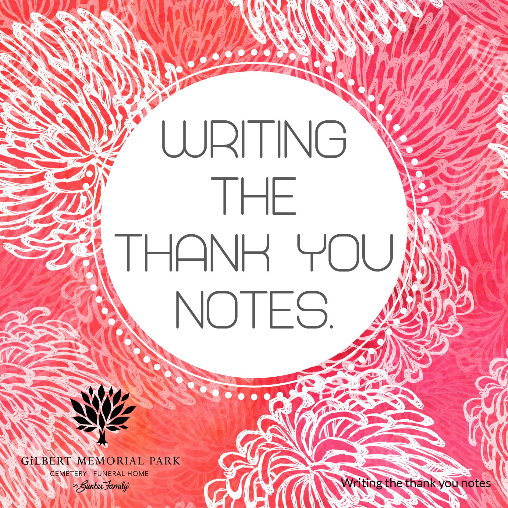 Writing the Thank You Notes 